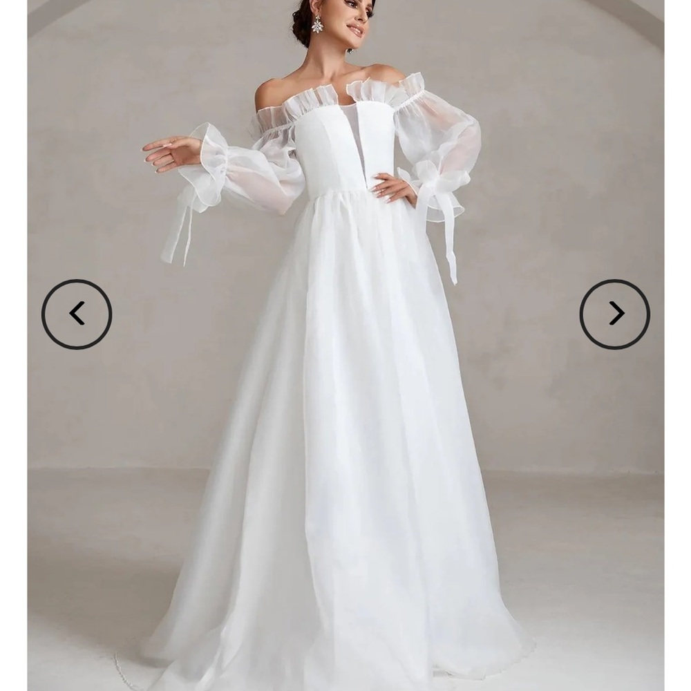 Elegant Off-Shoulder White Dress